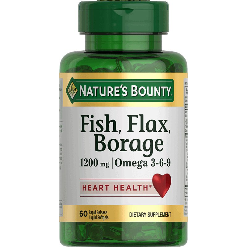 Изображение товара Nature's Bounty Омега 3-6-9 1200 мг капсулы 60 шт