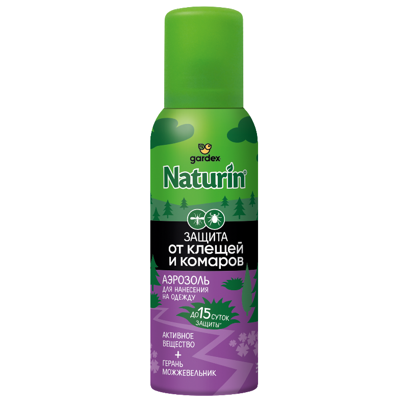 Изображение товара Гардекс Натурин Аэрозоль-репеллент от комаров и клещей 100 мл для защиты на природе
