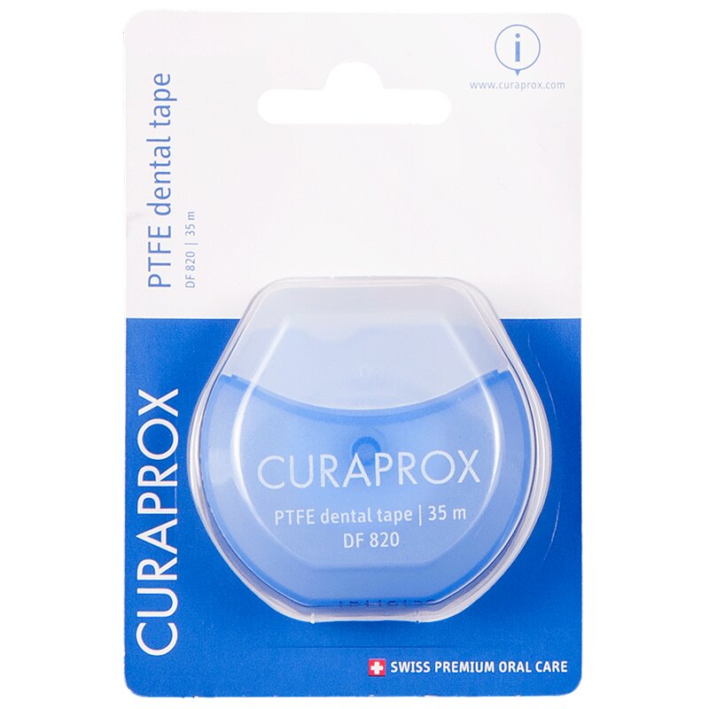 Изображение товара Curaprox Нить зубная тефлоновая с хлоргексидином 35 м