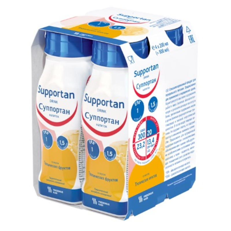 Изображение товара Суппортан смесь жидкая для энтерального питания Тропические фрукты 200 мл