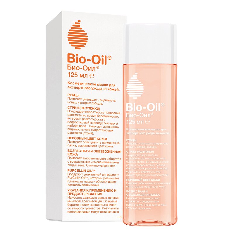 Изображение товара Косметическое масло Bio-Oil для уменьшения шрамов и растяжек 125 мл