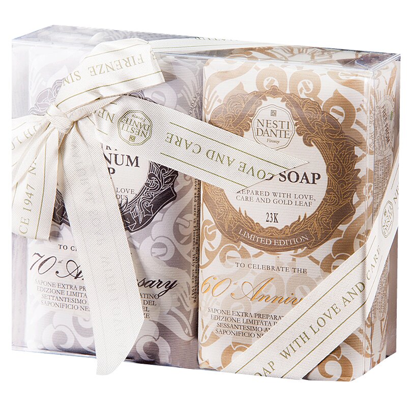 Изображение товара Набор мыла Nesti Dante Платина и Золото 250 г 2 шт Итальянский роскошный уход
