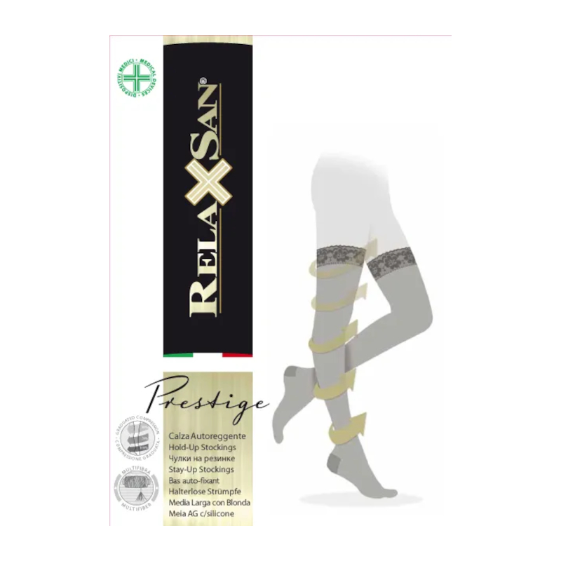 Изображение товара Компрессионные чулки Relaxsan Prestige 1 класс 140 den размер 4 телесные