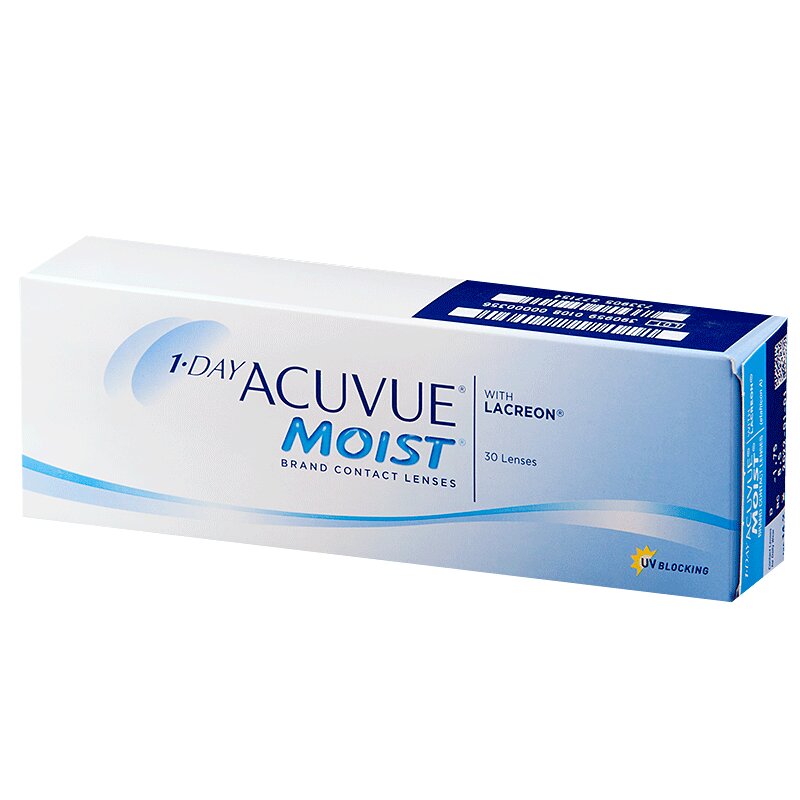 Изображение товара Контактные мягкие линзы Acuvue 1-DAY Moist BC=8,5 -3,00 30 шт США