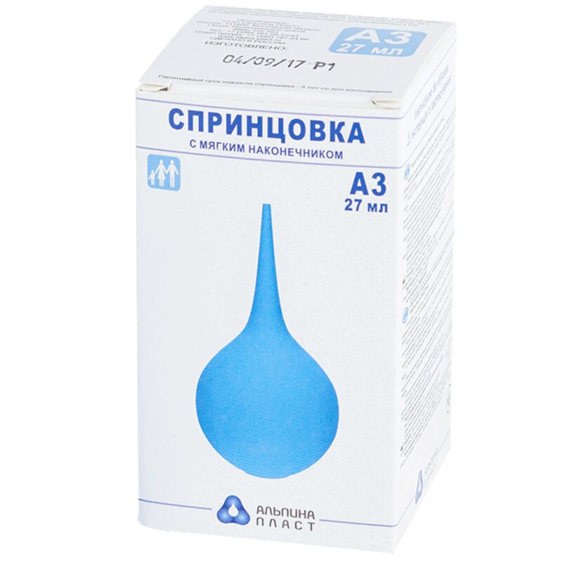Изображение товара Резиновая спринцовка с мягким наконечником 27 мл для медицинских процедур А3