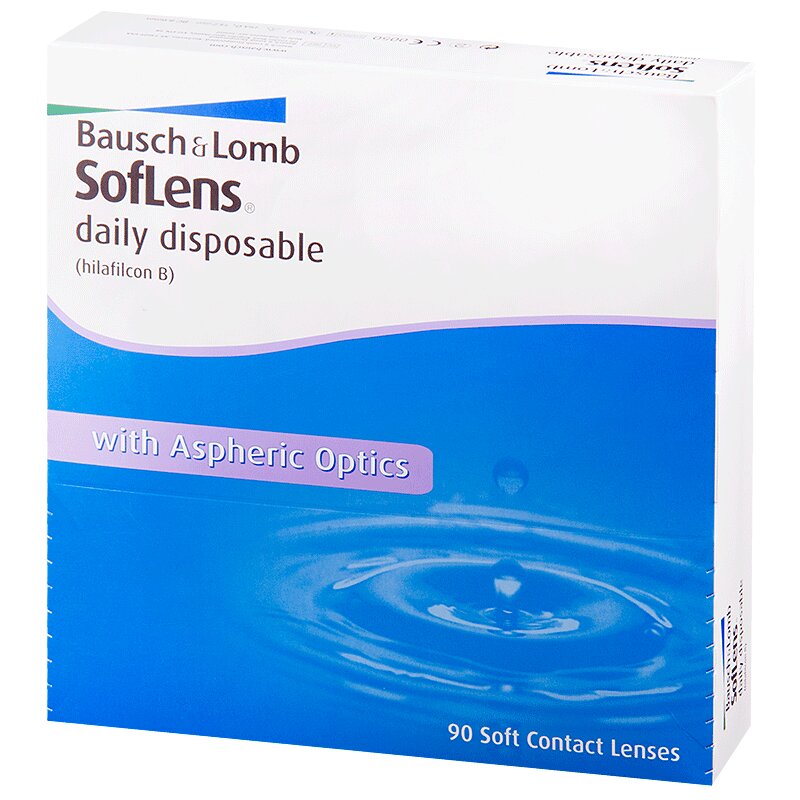 Изображение товара Контактные линзы SofLens Daily Disposable BC8,6 -4,50 на 90 штук