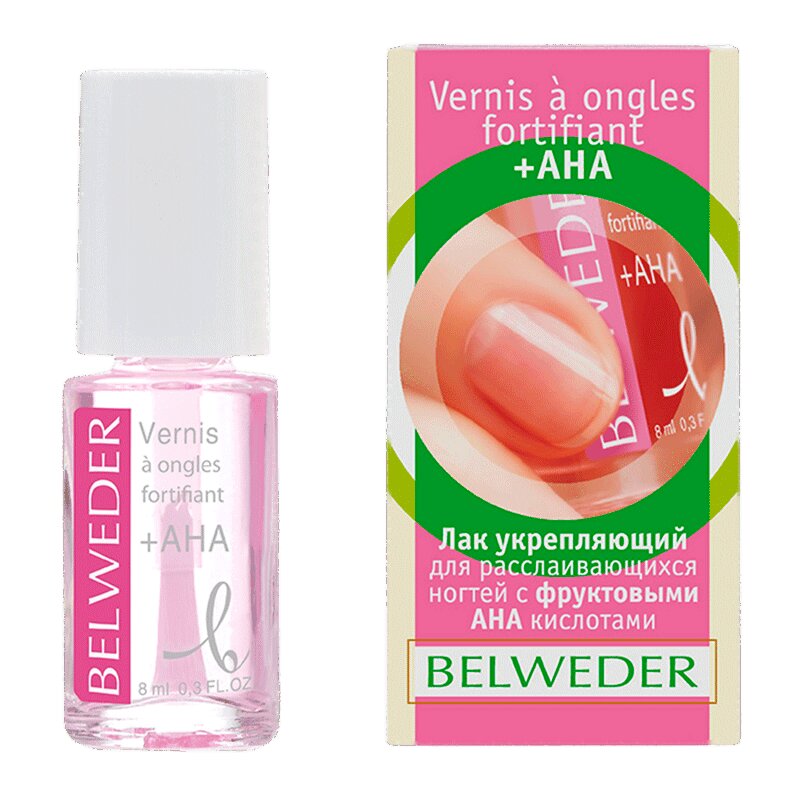 Изображение товара Бельведер Лак для ногтей с фруктовыми кислотами 8мл укрепление и защита