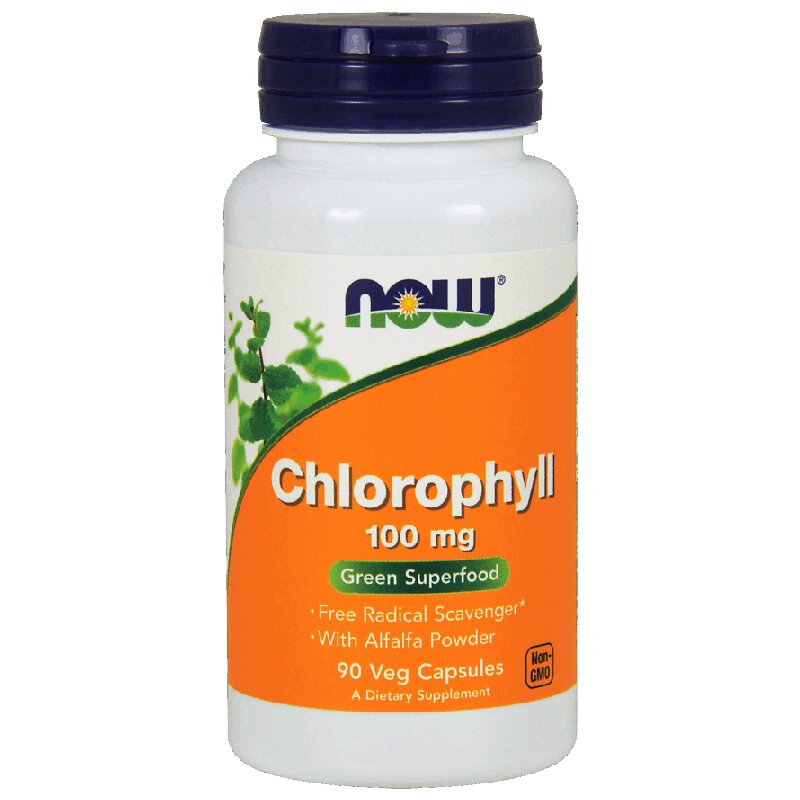 Изображение товара NOW Хлорофилл 100 мг капсулы 90 штук натуральная биодобавка для здоровья