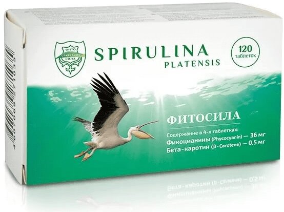 Изображение товара Спирулина таблетки 120 шт от Фитосила для здоровья и энергии