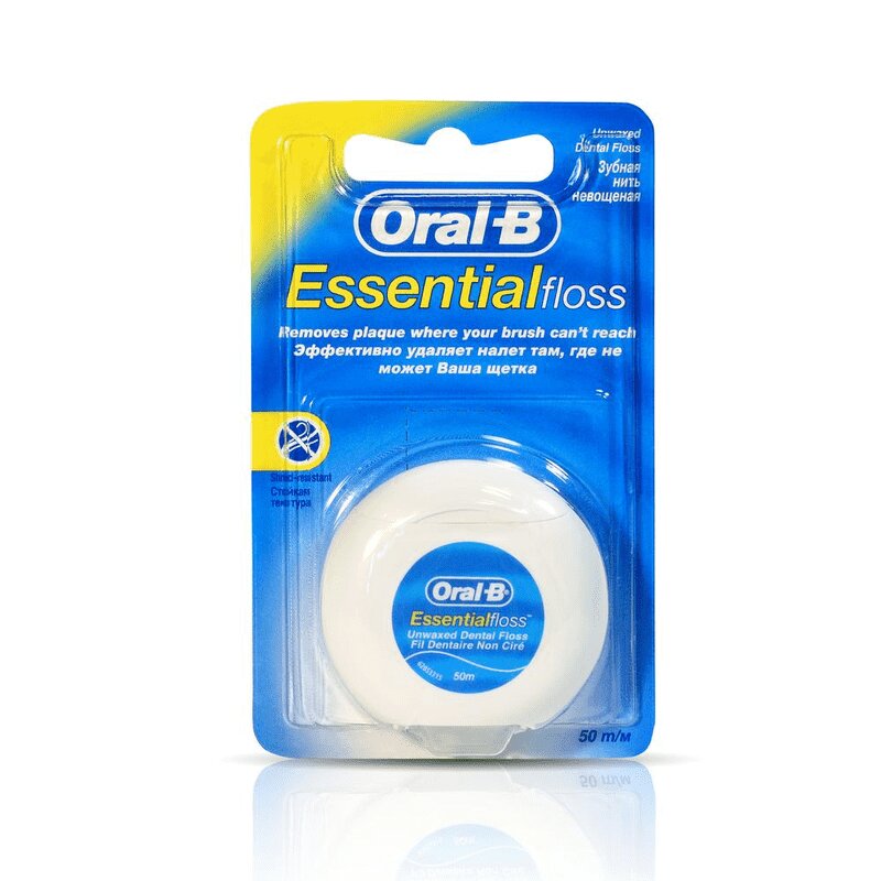 Изображение товара Oral-B Нить зубная Essential Floss невощеная, 50 м