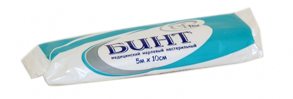 Изображение товара Бинт марлевый медицинский нестерильный 5 м х 10 см