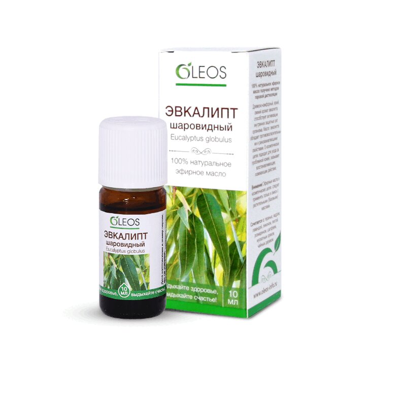 Изображение товара Эфирное масло эвкалипта Oleos 10 мл для ароматерапии и ухода за кожей