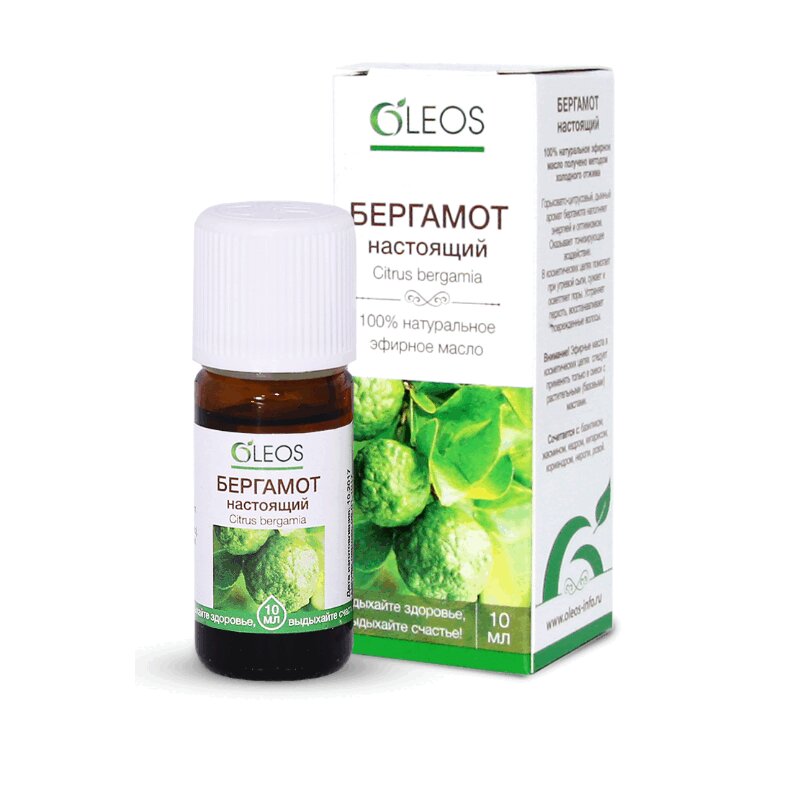 Изображение товара Эфирное масло Олеос Бергамот 10 мл натуральное — бодрящий цитрусовый аромат