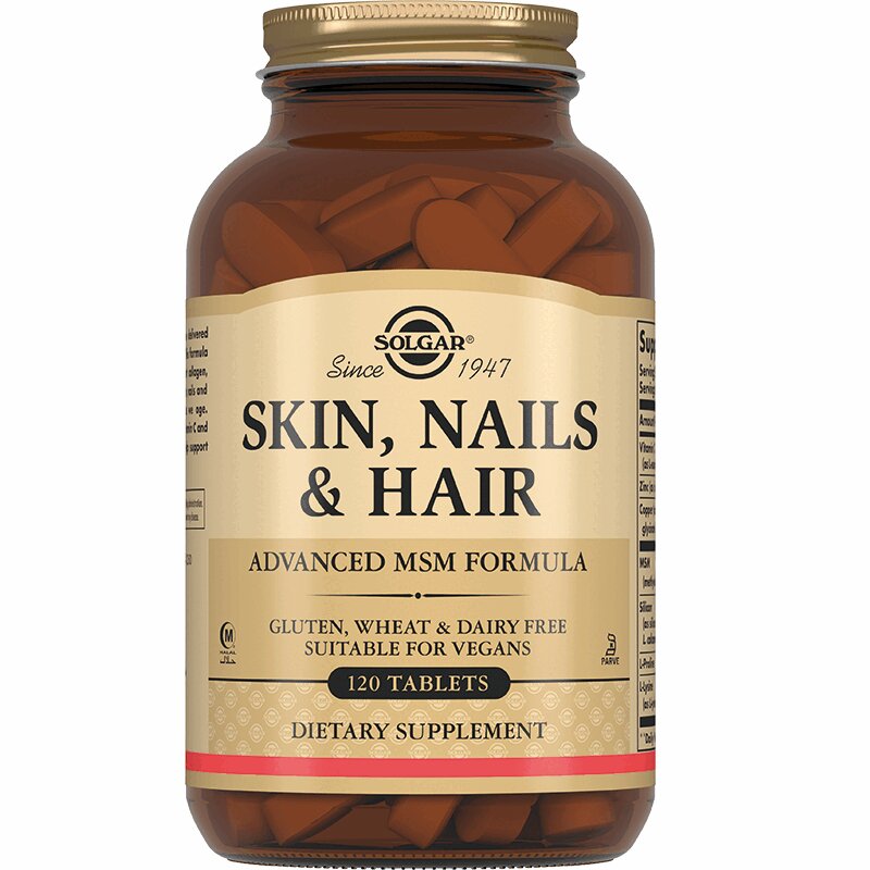 Изображение товара Solgar Таблетки для кожи, ногтей, волос 120 шт натуральный комплекс