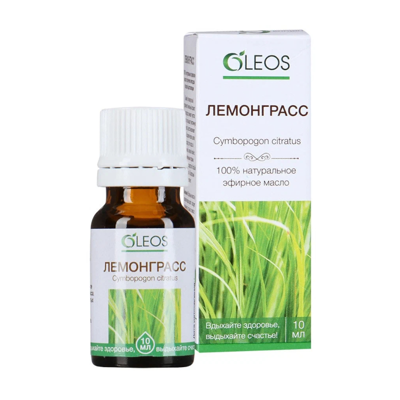 Изображение товара Эфирное масло Лемонграсс Oleos 10 мл для ароматерапии и ухода за кожей