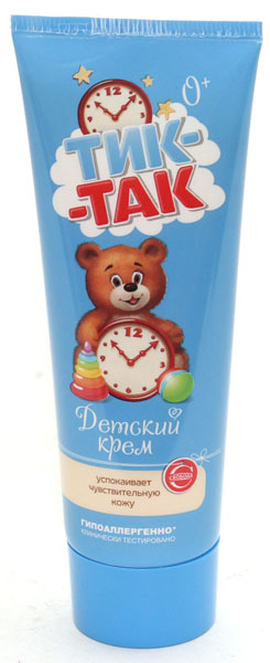 Изображение товара Детский крем Тик-Так Крем 75 г гипоаллергенный и уходовый для малышей