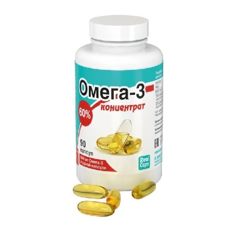 Изображение товара RealCaps Омега-3 концентрат 60% капсулы 90 шт для здоровья
