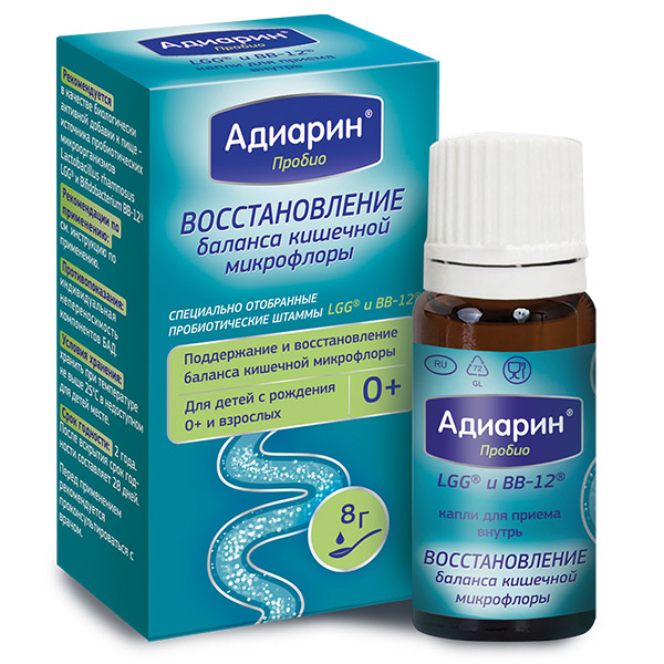 Изображение товара Адиарин Пробио масляные капли для восстановления микрофлоры 8 г