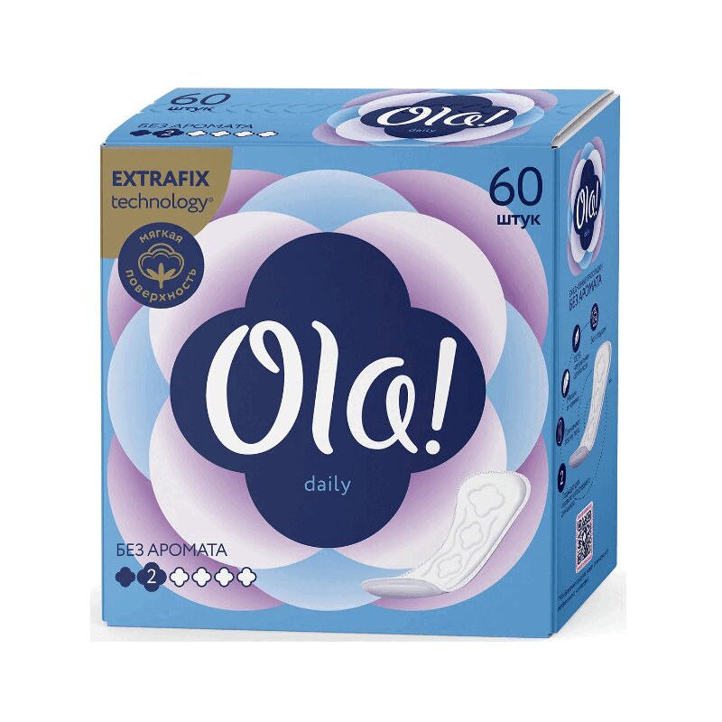 Изображение товара Ола Прокладки ежедневные Дейли 60 шт - гигиена и комфорт для ежедневного использования