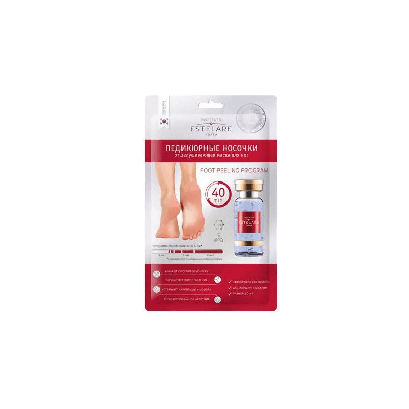Изображение товара Estelare Маска для ног отшелушивающая 40 г - уход за кожей ног