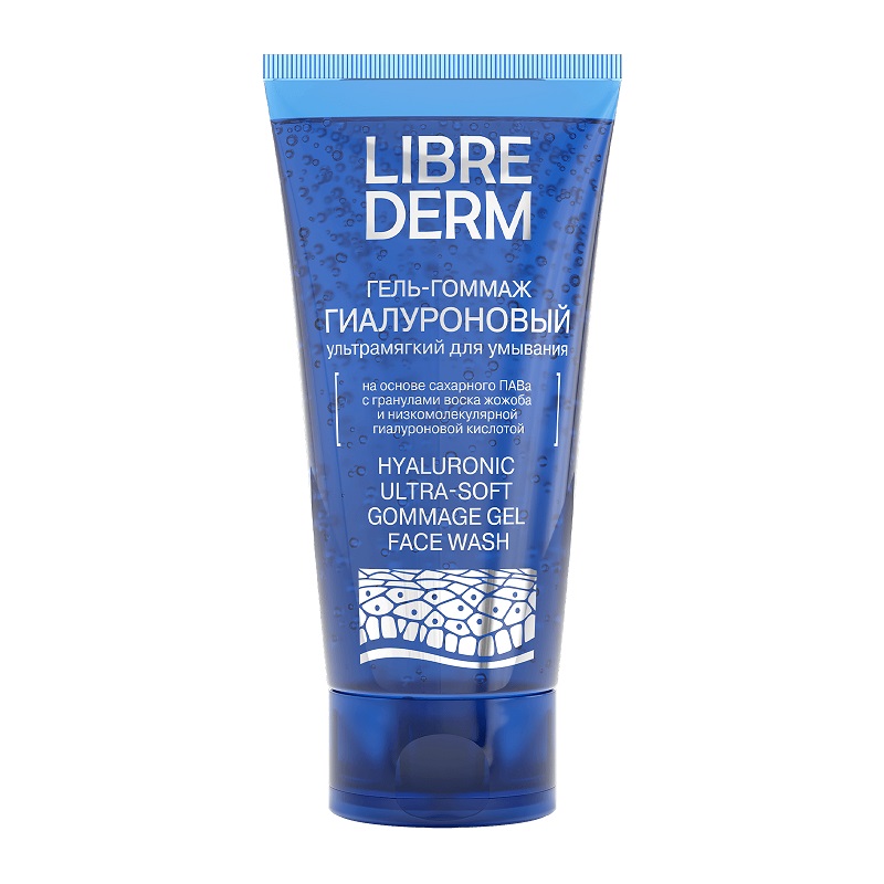 Изображение товара Librederm Гель-гоммаж для умывания с гиалуроновой кислотой 150 мл