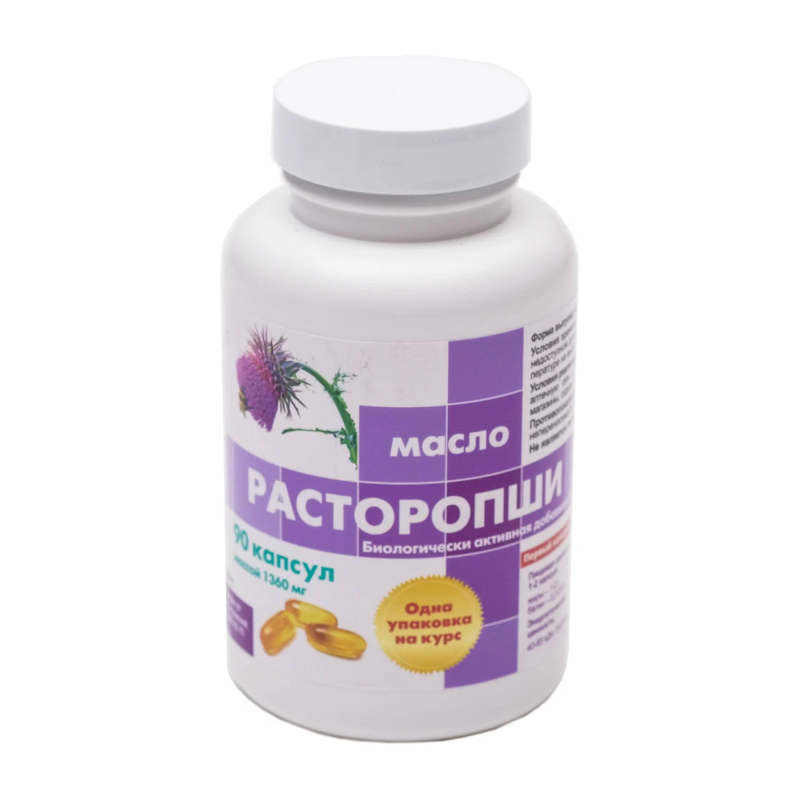 Изображение товара RealCaps Расторопши масло капсулы 90 шт для поддержки печени и общего здоровья