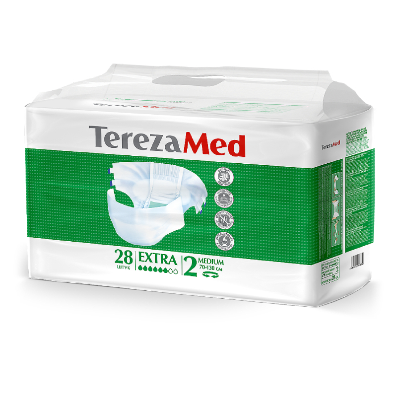 Изображение товара Подгузники для взрослых TerezaMed Extra №2 размер M 28 шт дневные для недержания