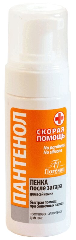 Изображение товара Пенка после загара Флоресан Пантенол 150 мл натуральное средство для восстановления кожи