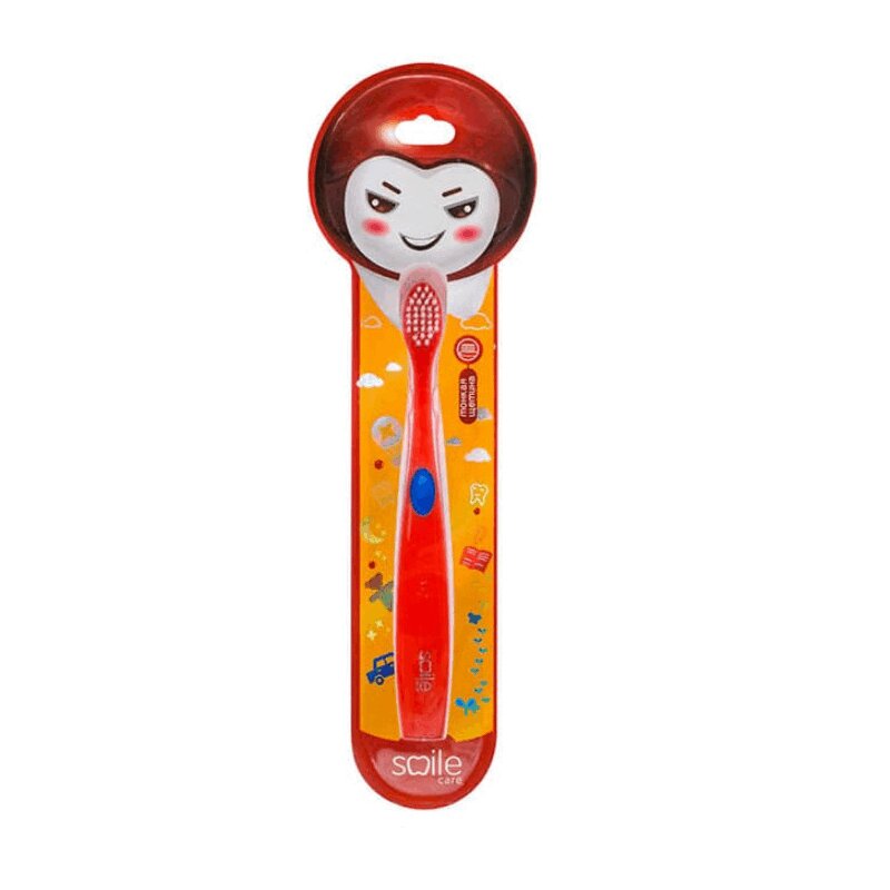 Изображение товара Детская зубная щетка Smile Care Мягкая для малышей 2+ лет Красная