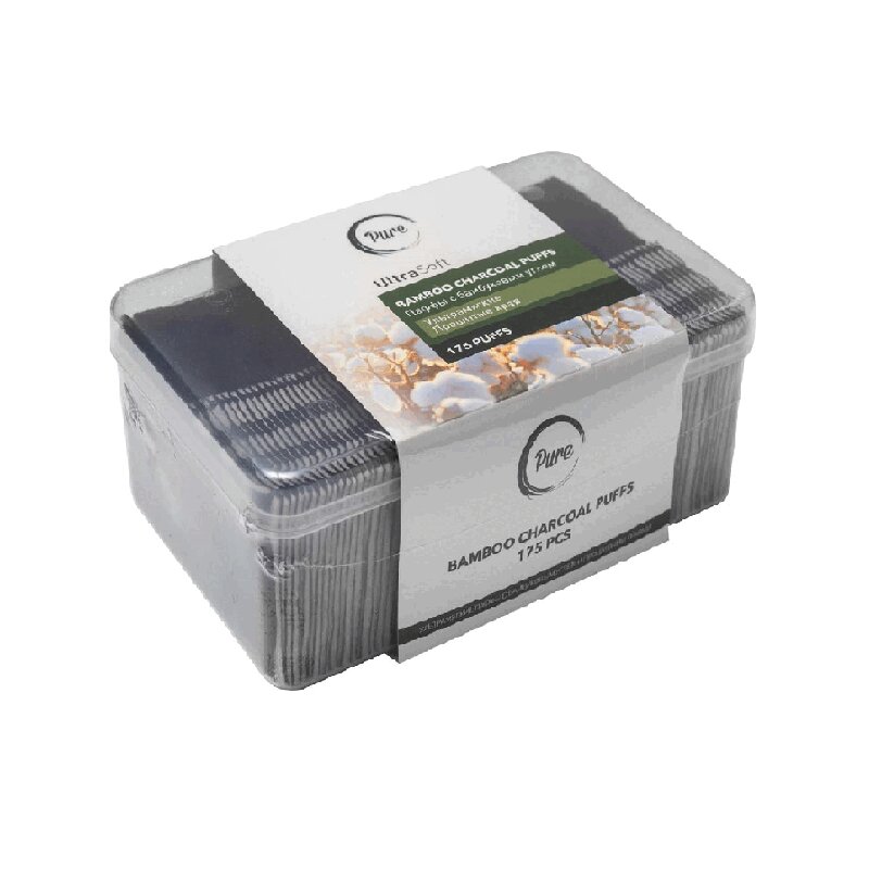 Изображение товара Pure Паффы для снятия макияжа Бамбуковый уголь 175 шт