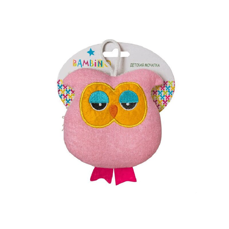 Изображение товара Мочалка Бамбино Сова для тела мягкая и удобная для ухода за кожей