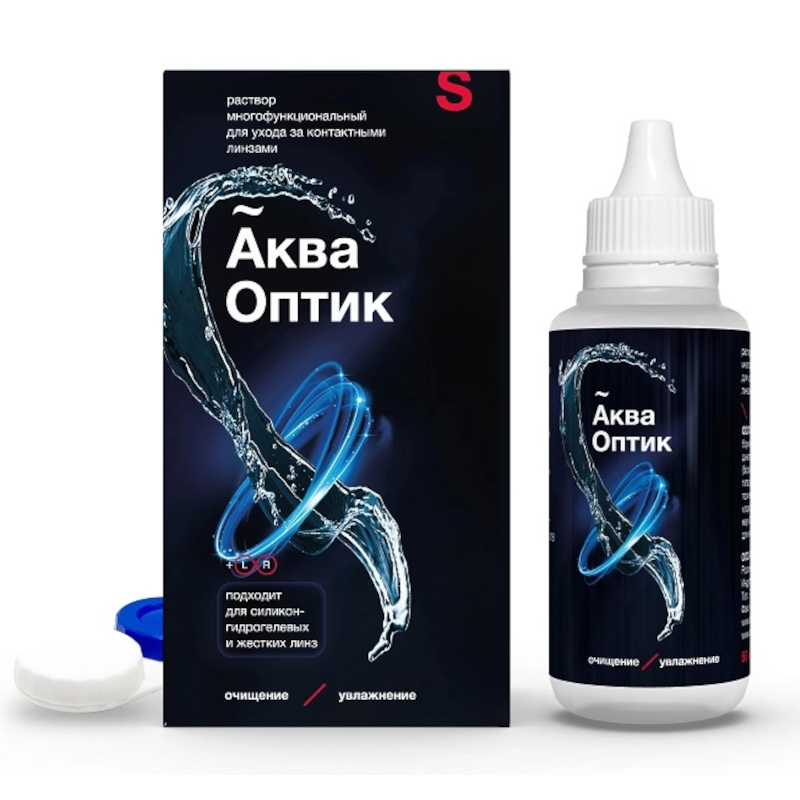 Изображение товара Раствор для контактных линз АкваОптик 60 мл - очистка дезинфекция и увлажнение