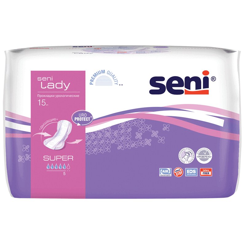 Изображение товара Seni Леди Супер урологические впитывающие прокладки 15 шт