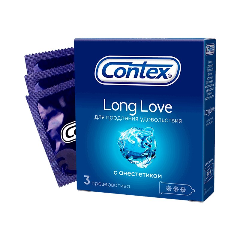 Изображение товара Contex Long Love Презервативы с анестетиком 3 шт безопасное сексуальное средство