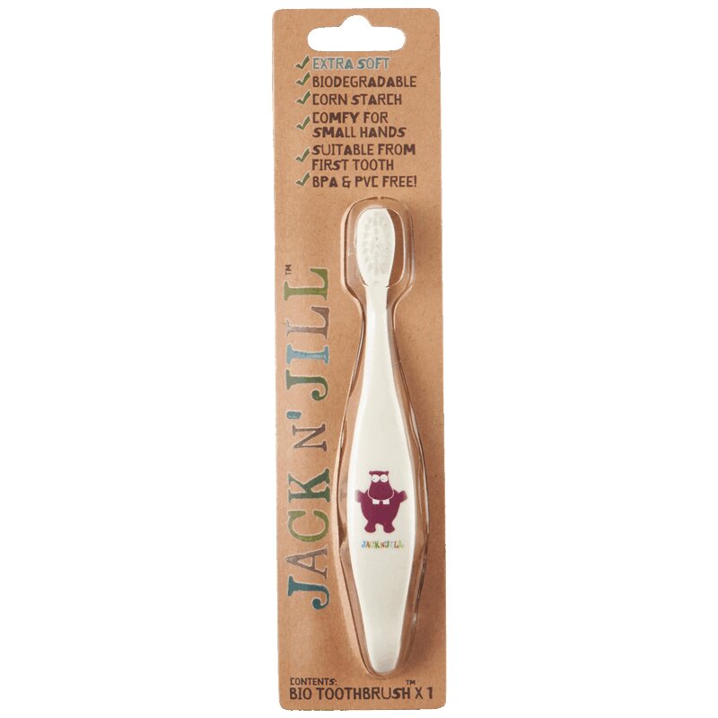 Изображение товара Детская зубная щетка Jack N Jill Bunny биоразлагаемый пластик мягкие щетинки 4 дизайна