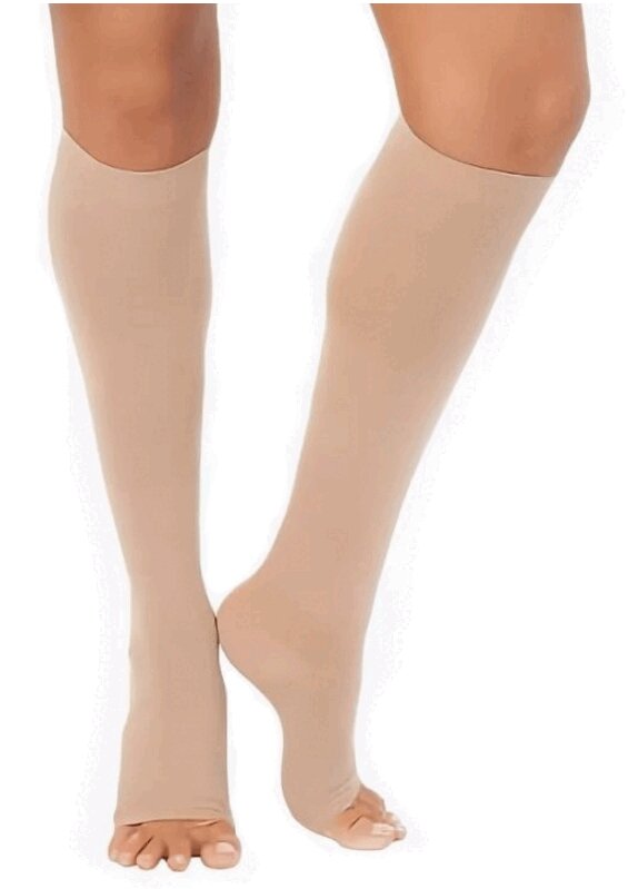 Изображение товара Тривес Гольфы компрессионные с открытым носком 2 класс размеры 5 бежевые