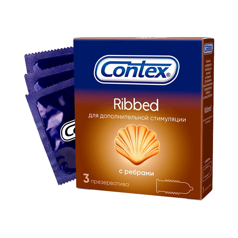 Изображение товара Презервативы Contex Ribbed с ребристой структурой 3 шт