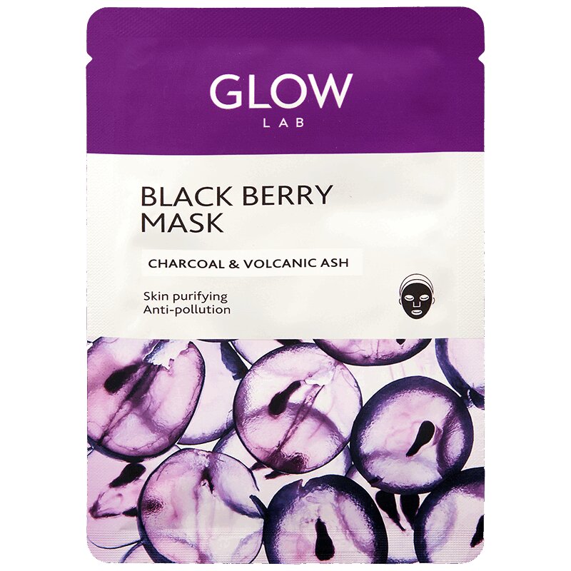 Изображение товара Glow Lab Маска для лица с углем и вулканическим пеплом 1 шт
