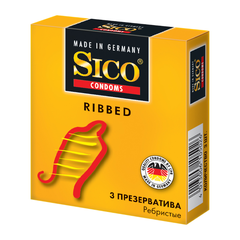 Изображение товара Sico Ribbed Презервативы ребристые 3 шт