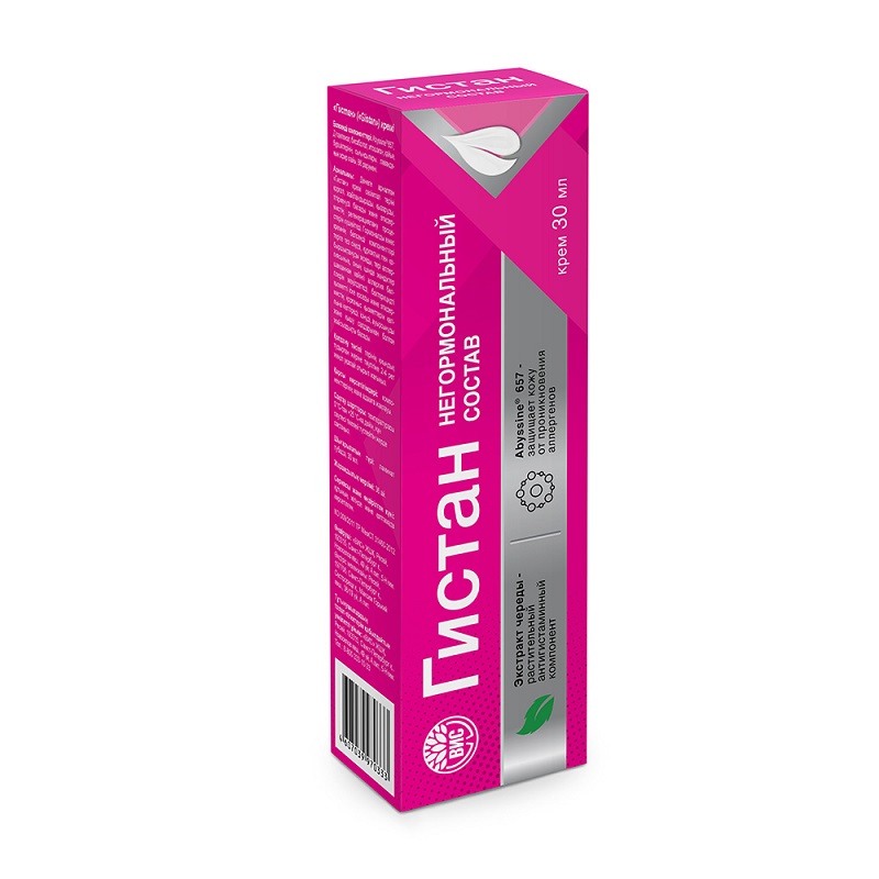 Изображение товара Гистан крем косметический 30 мл против воспалений и зуда кожи