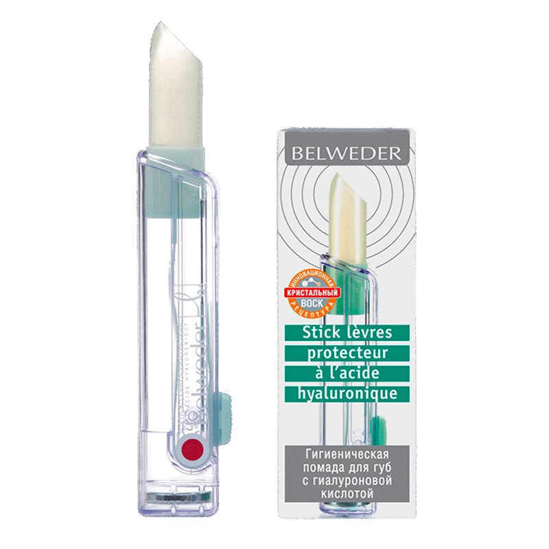 Изображение товара Гигиеническая помада Belweder с гиалуроновой кислотой 4 г для увлажнения и разглаживания губ