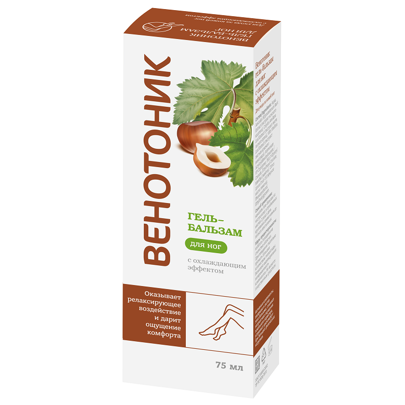 Изображение товара Гель-бальзам для ног Венотоник 75 мл с охлаждающим эффектом и укрепляющими компонентами