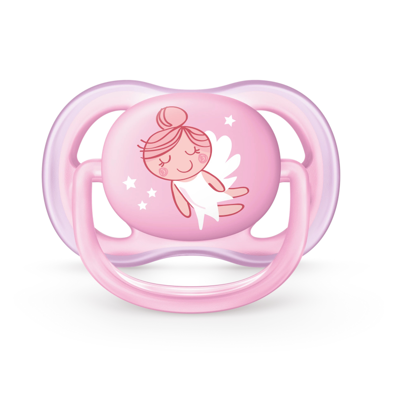 Изображение товара Авент Пустышка силиконовая Ультра Эйр для девочек 0-6 месяцев