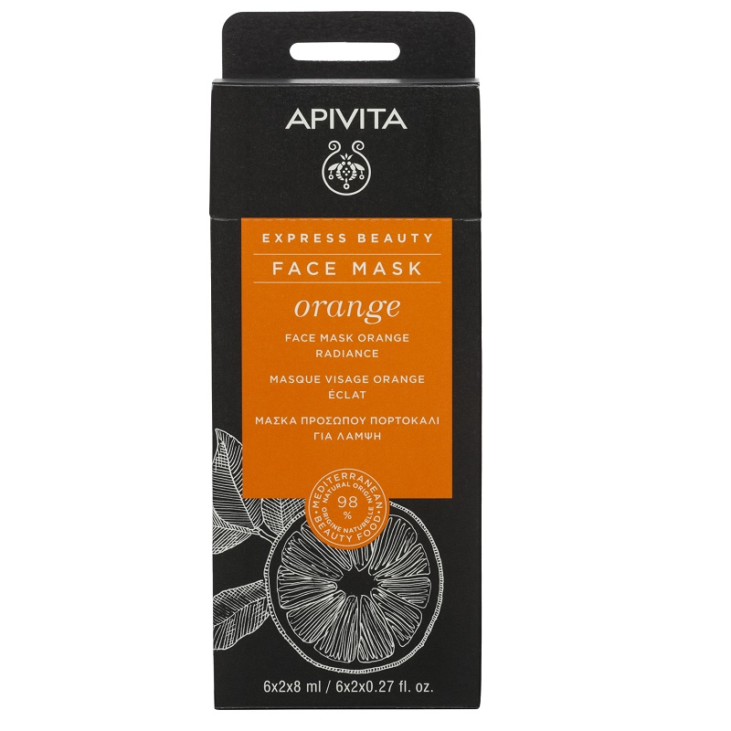 Изображение товара Маска для сияния кожи Apivita Апельсин 8 мл 2 шт набор натуральный уход