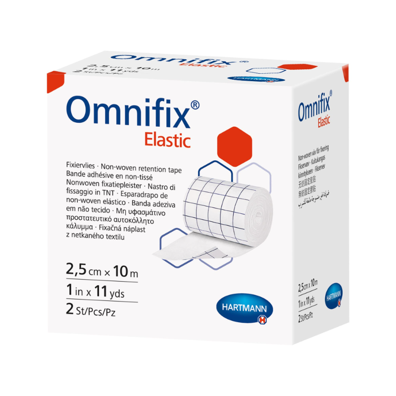 Изображение товара Омнификс Эластик Пластырь фиксирующий из нетканого материала 2,5 см х 10 м  2 шт