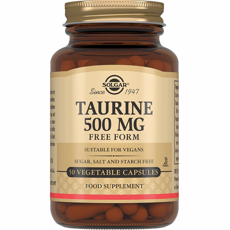 Изображение товара Solgar Таурин 500 мг капсулы 50 шт для поддержания здоровья
