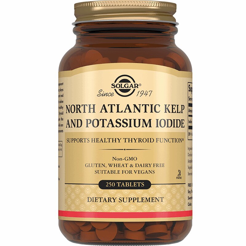 Изображение товара Solgar Йод из бурых водорослей и йодида калия таблетки 250 шт