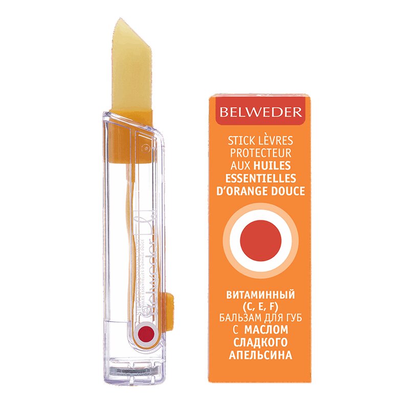 Изображение товара Бальзам для губ с маслом сладкого апельсина и витамином С 4 г Бельведер