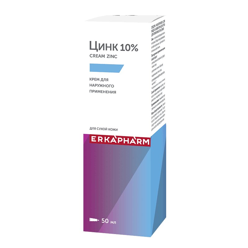 Изображение товара Эркафарм Крем восстанавливающий Цинк 10% 50 мл для кожи при воспалениях