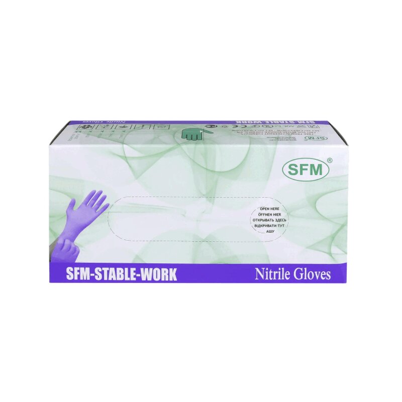 Изображение товара SFM Перчатки нитриловые нестерильные размер L 200 шт